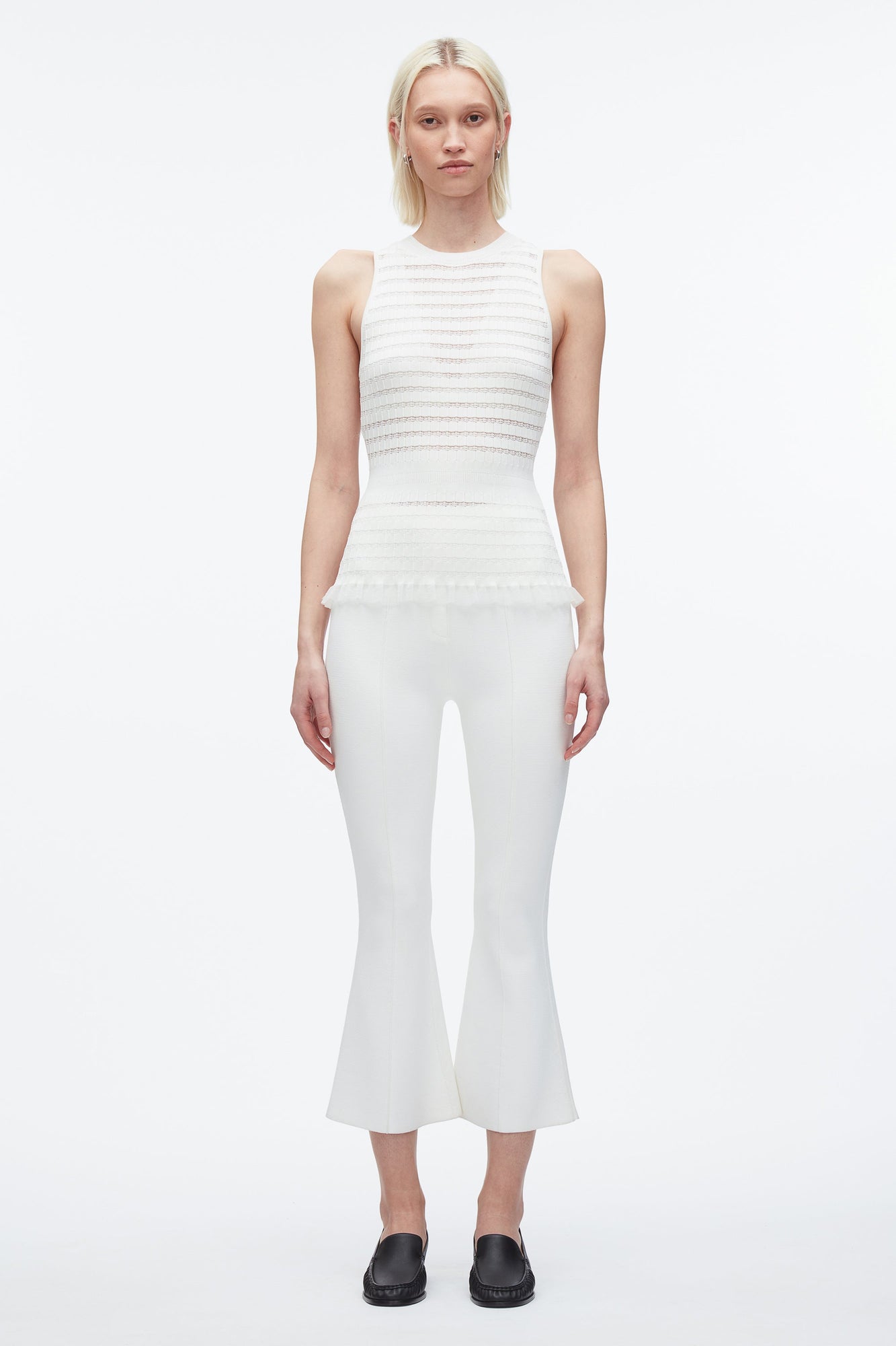 Shadow Stripe Tank | Ivory