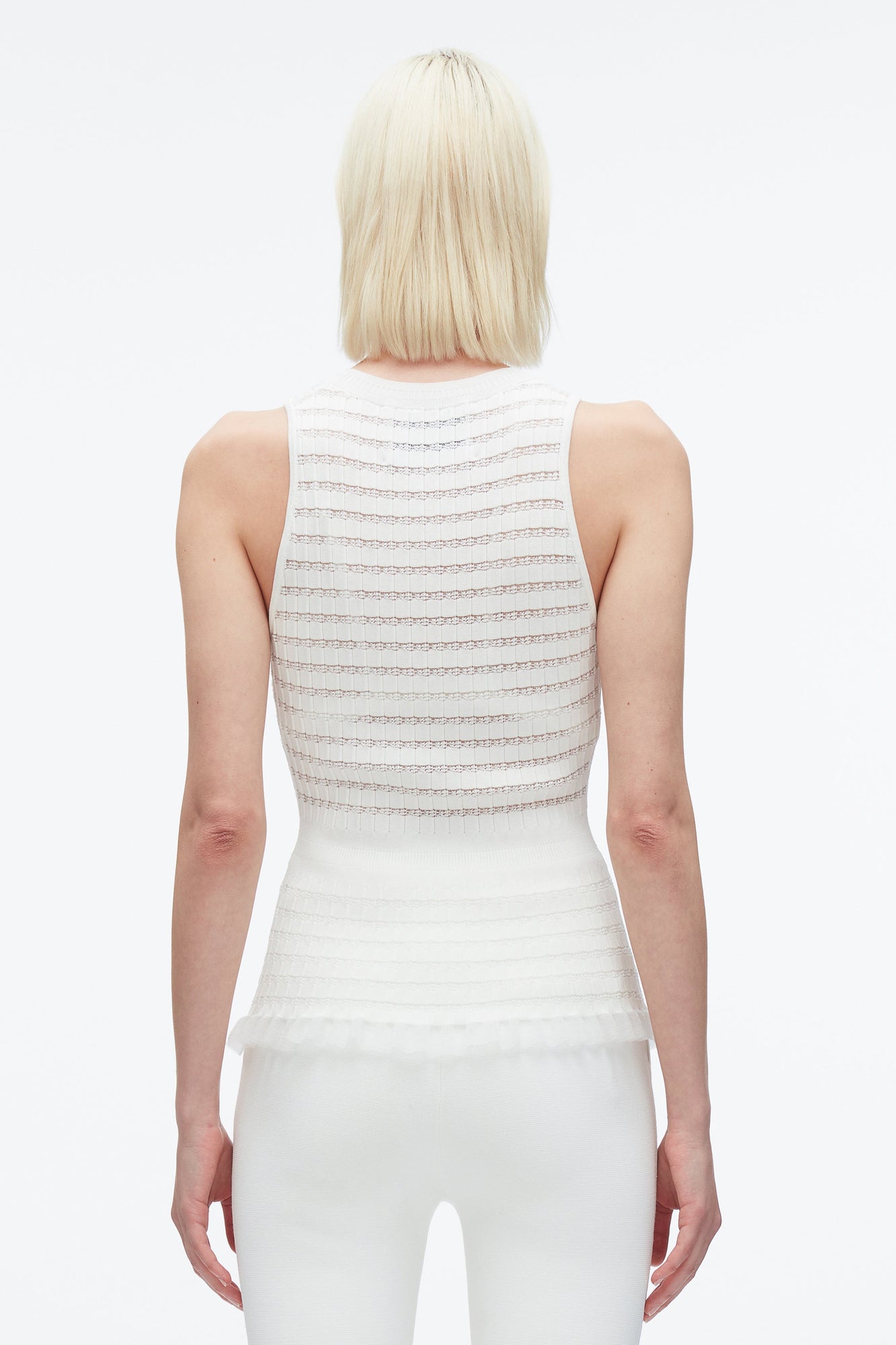 Shadow Stripe Tank | Ivory