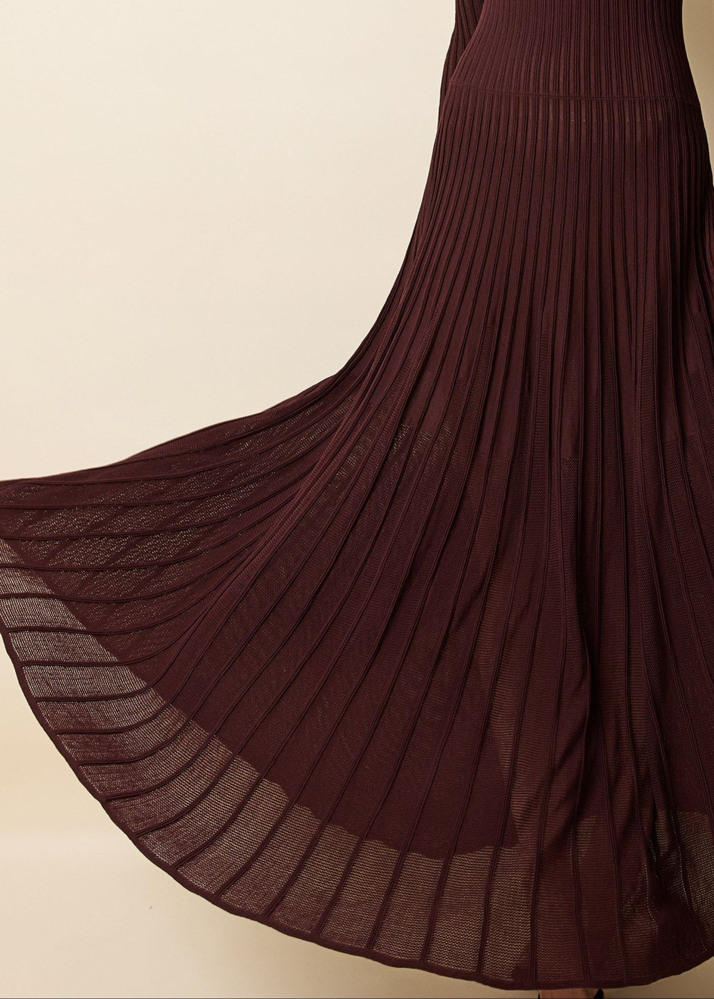 Womens | Sloane Dress Mesh Pointelle | Raisin Brown