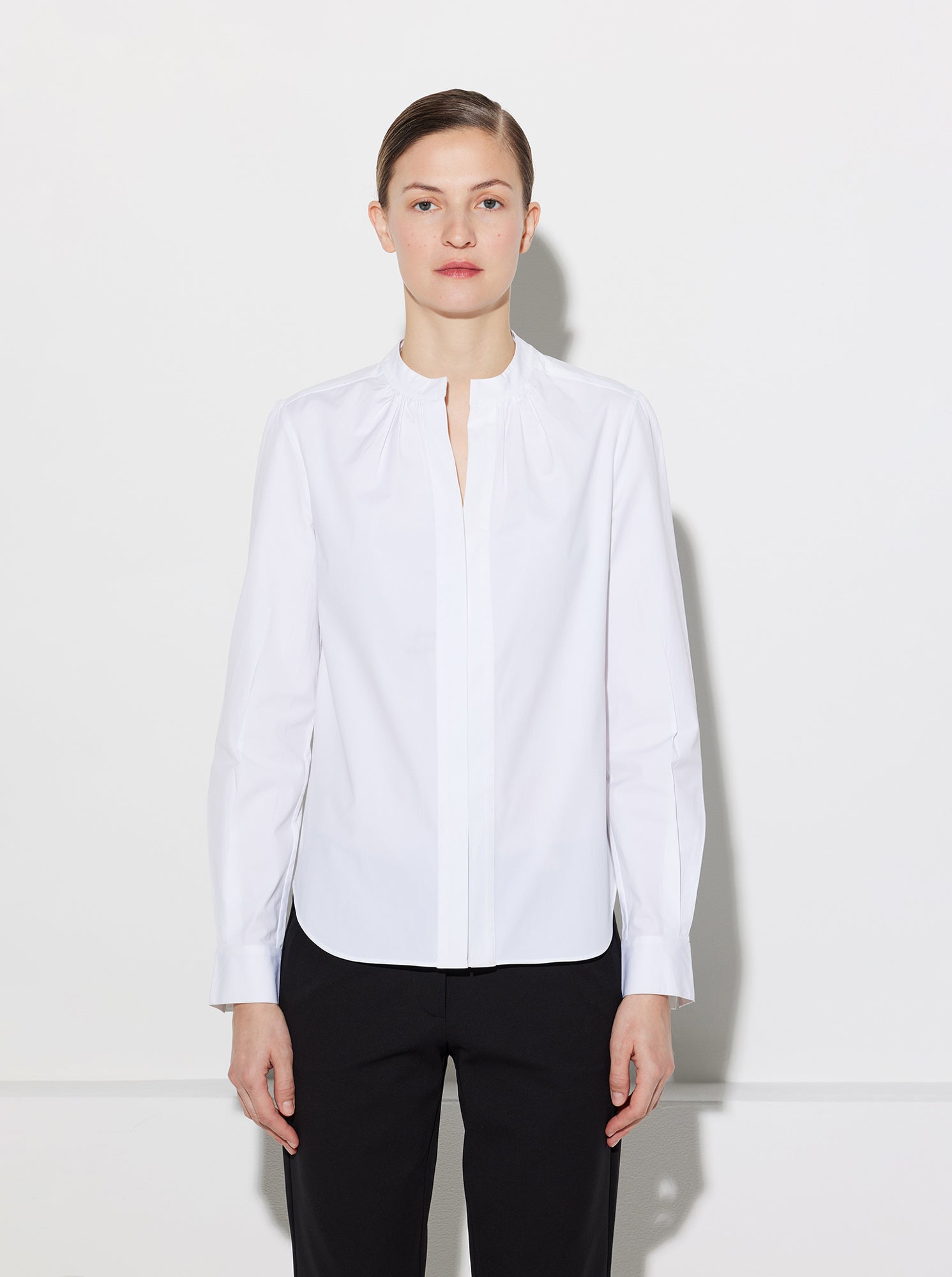 Olympia Poplin Blouse | White