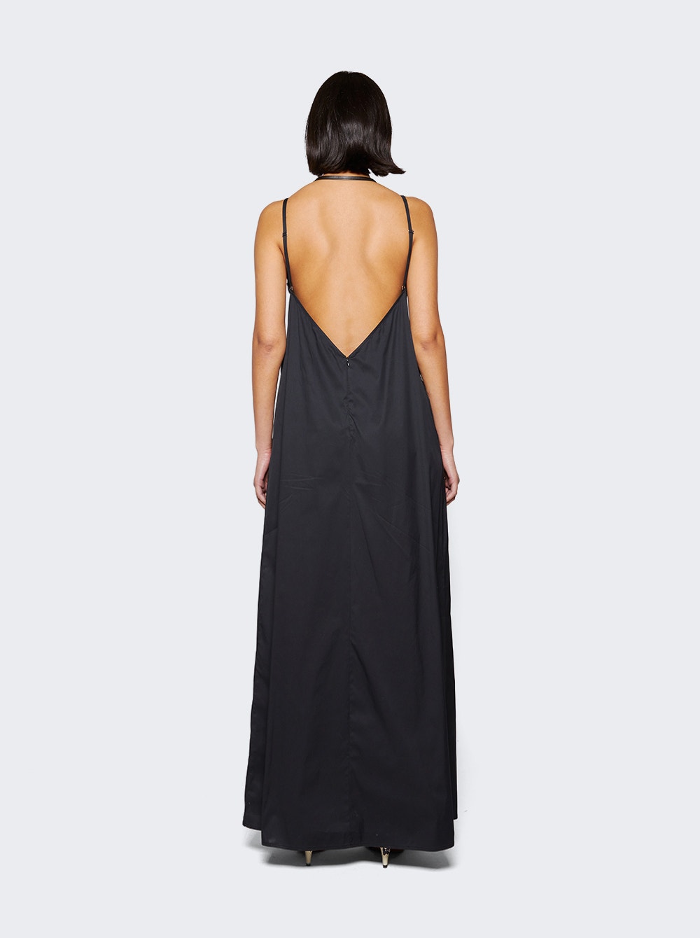 Women | Zeynep Arcay | Triangle Maxi Poplin Dress | Black