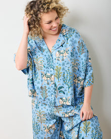 Camel's Courtyard - Eco Satin Wildest Dreams Set - Slate Blue - Printfresh