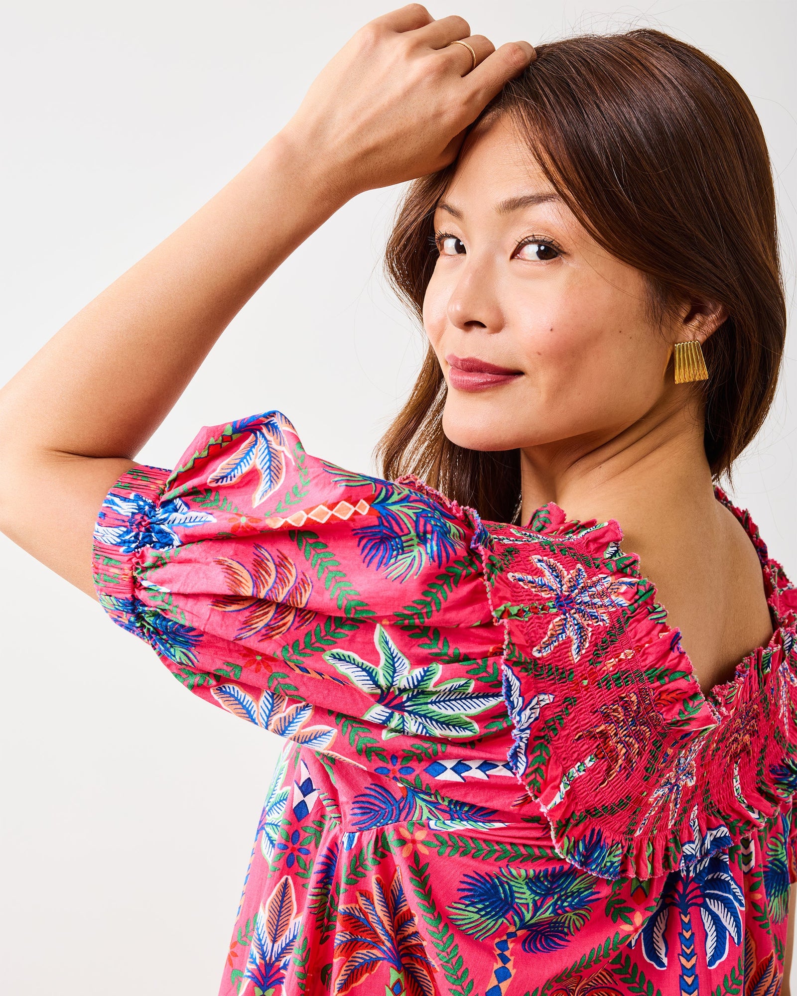 Palm Tree Paradise - Ximena Dress - Cocktail Umbrella - Printfresh