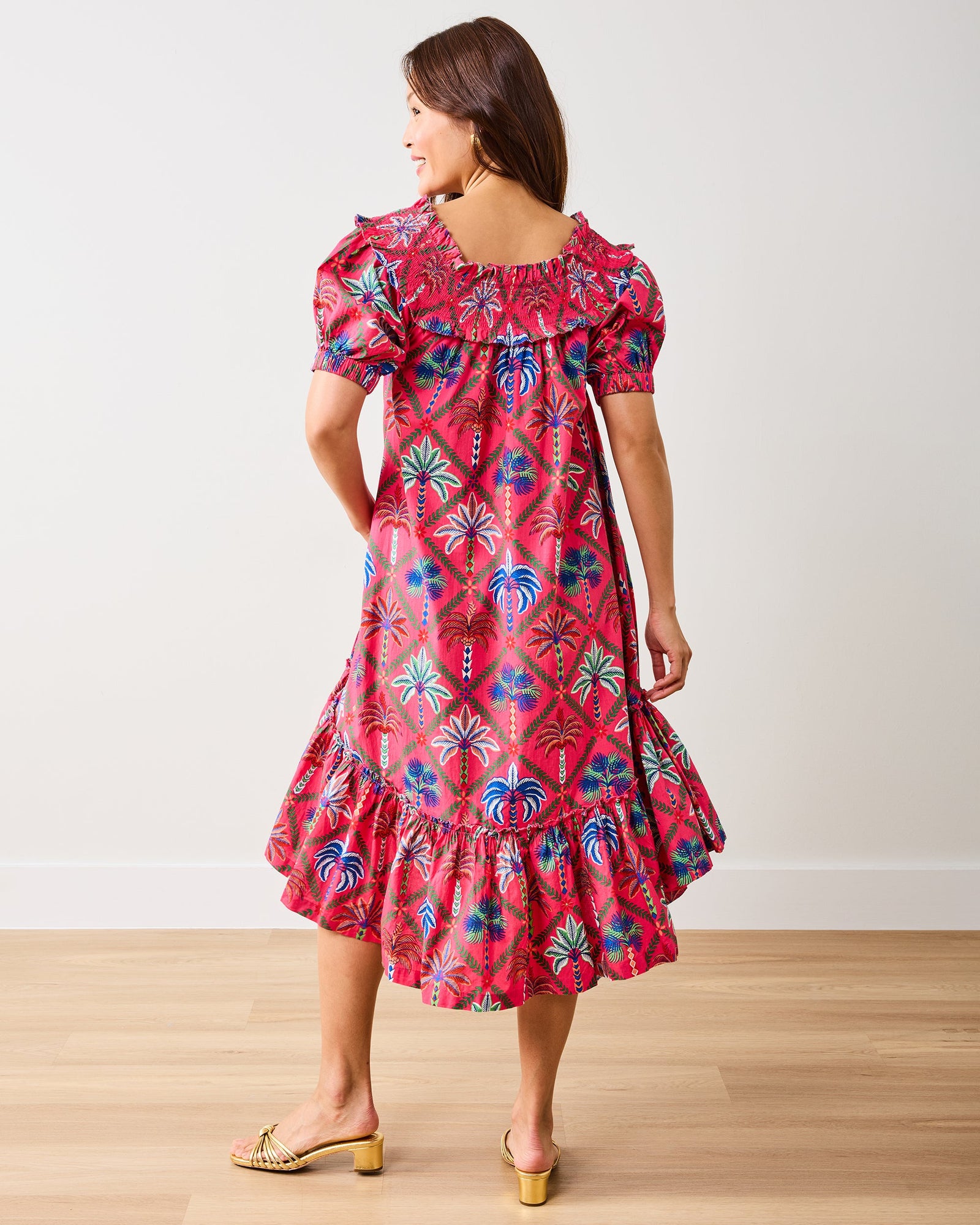 Palm Tree Paradise - Ximena Dress - Cocktail Umbrella - Printfresh