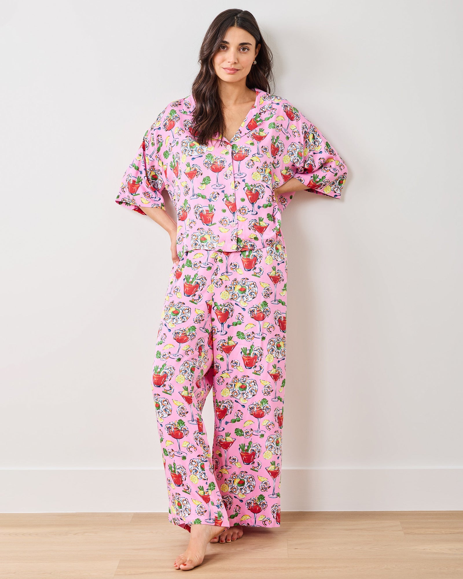 Shrimp Cocktail - Tall Eco Satin Wildest Dream Set - Parlor Pink - Printfresh