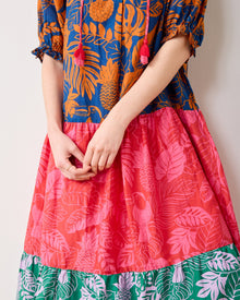 Toucan Treetop - Vibrant Voyage Dress - Multi Palms - Printfresh