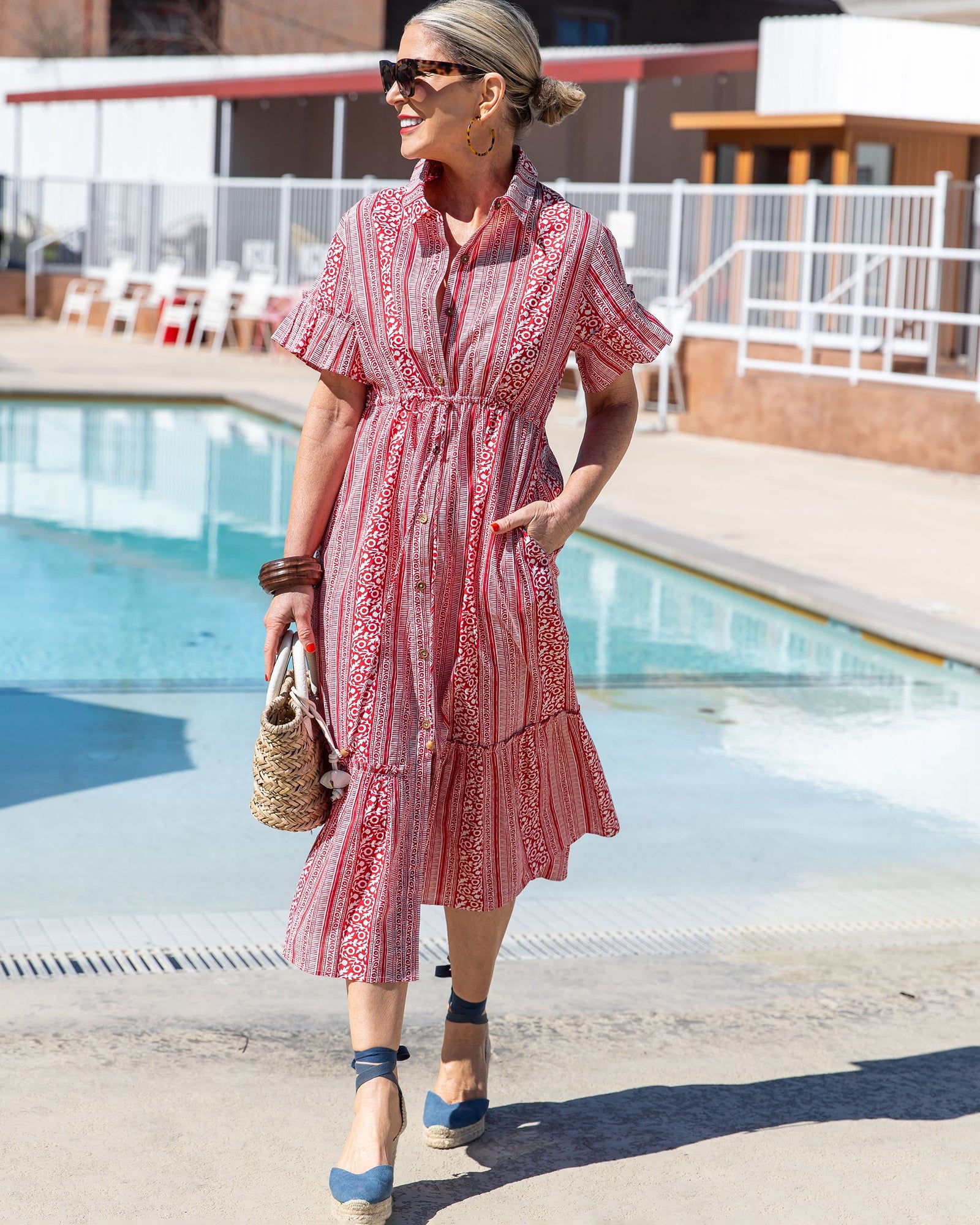 PF + Pencil & Paper Co. Red Paisley - Gwen Dress - Crimson - Printfresh