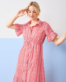 PF + Pencil & Paper Co. Red Paisley - Gwen Dress - Crimson - Printfresh