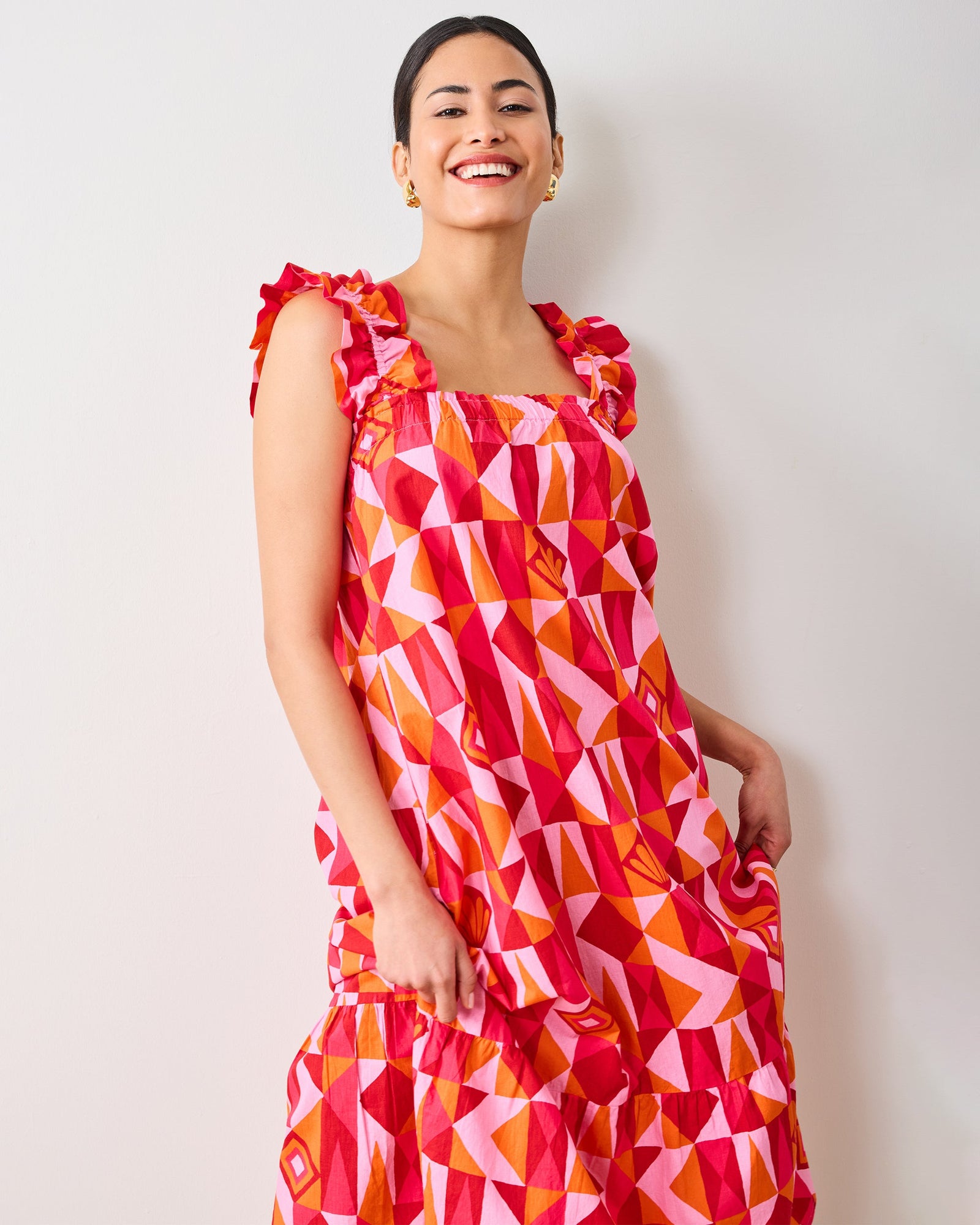 Underwater Mosaic - Serenity Dress - Pink Crush - Printfresh