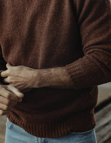 Men | Homebound Crewneck Sweater | Spiced Brandy