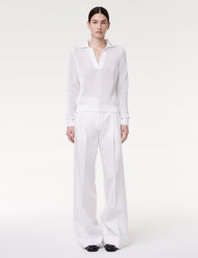 Women | Pleated Trouser | White