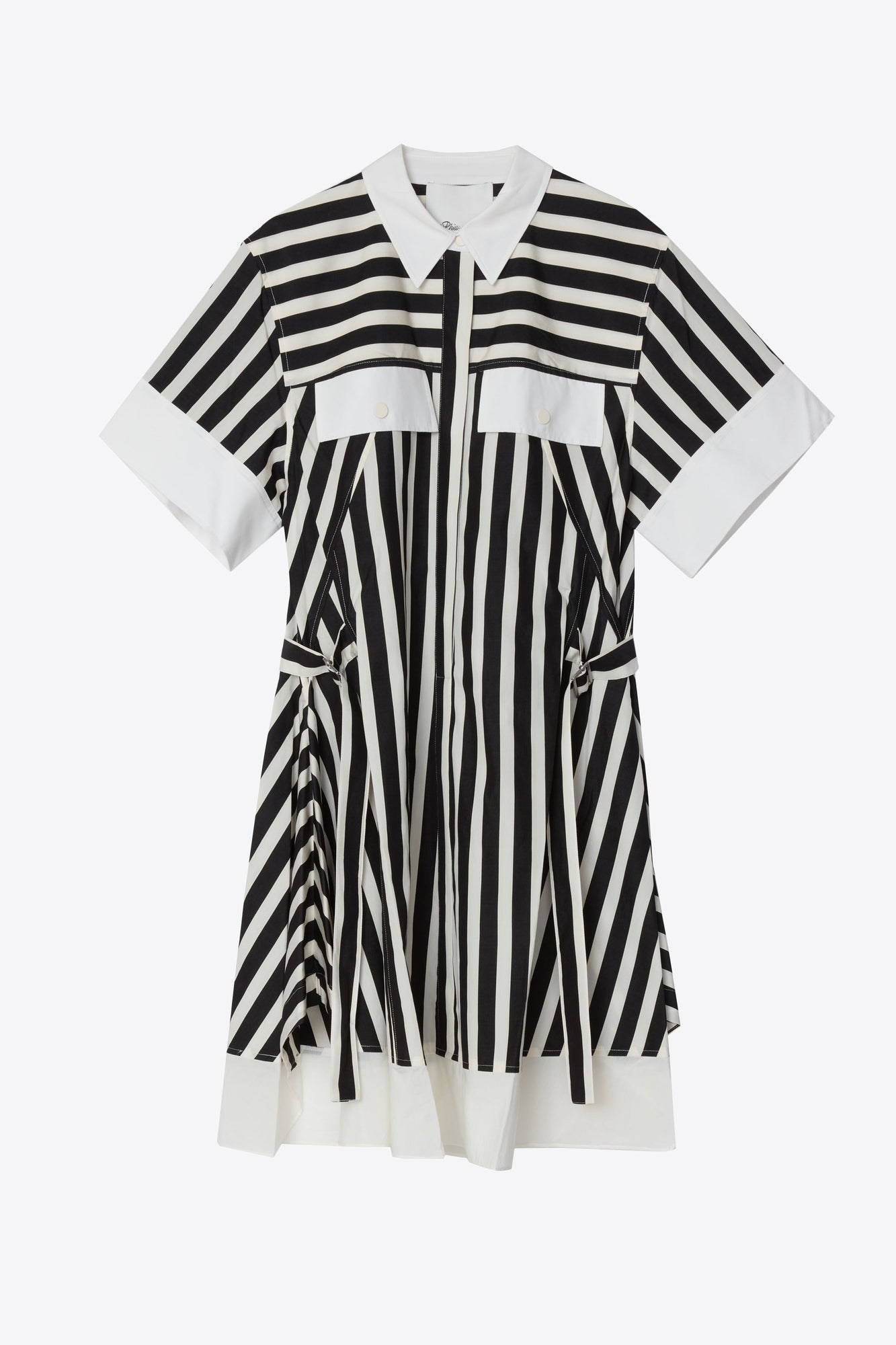 Stripe Shirt Dress | Black Multi