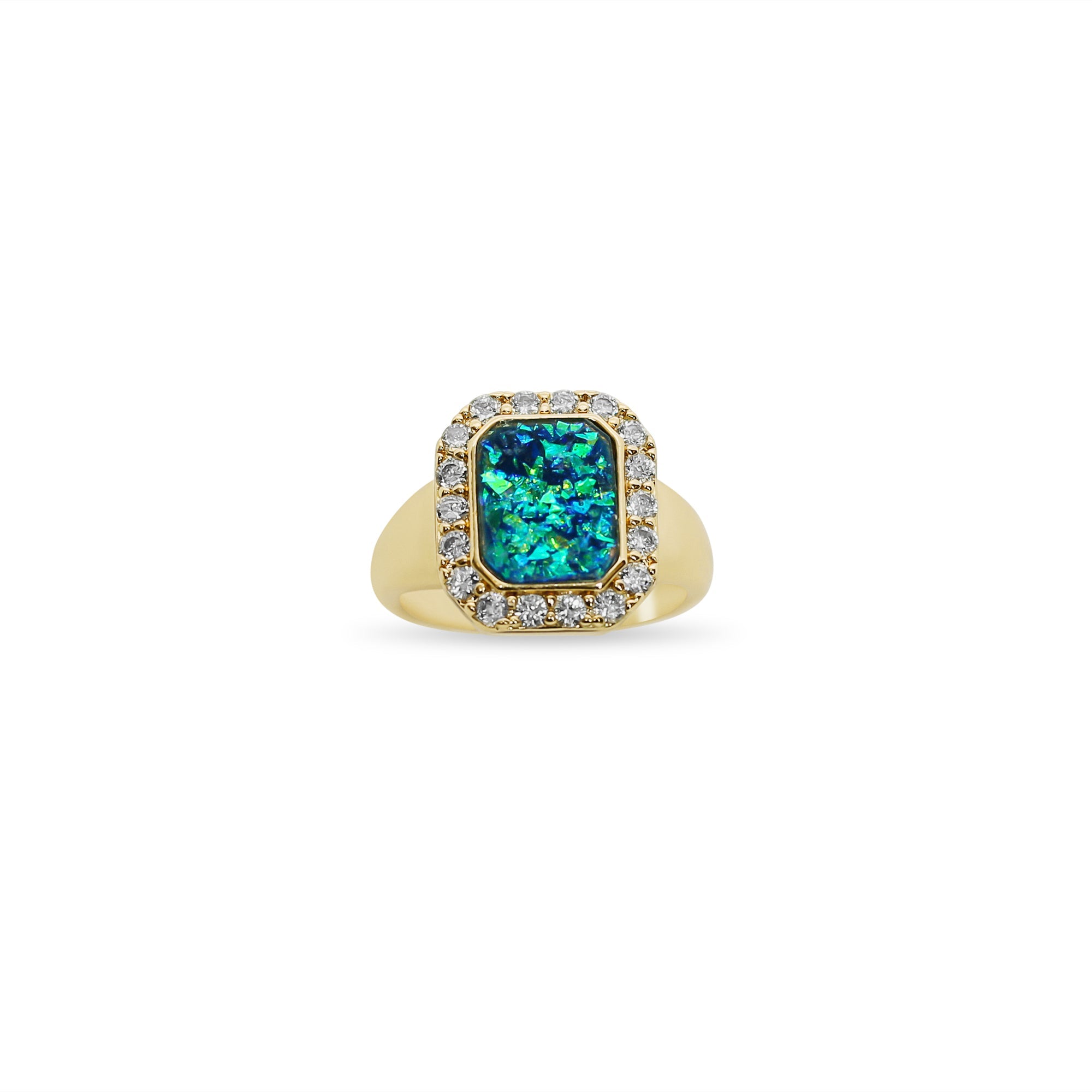The Ice Tears Cocktail Ring Blue (Smith & Cult X Argento Vivo) | 14K Yellow Gold-Plated