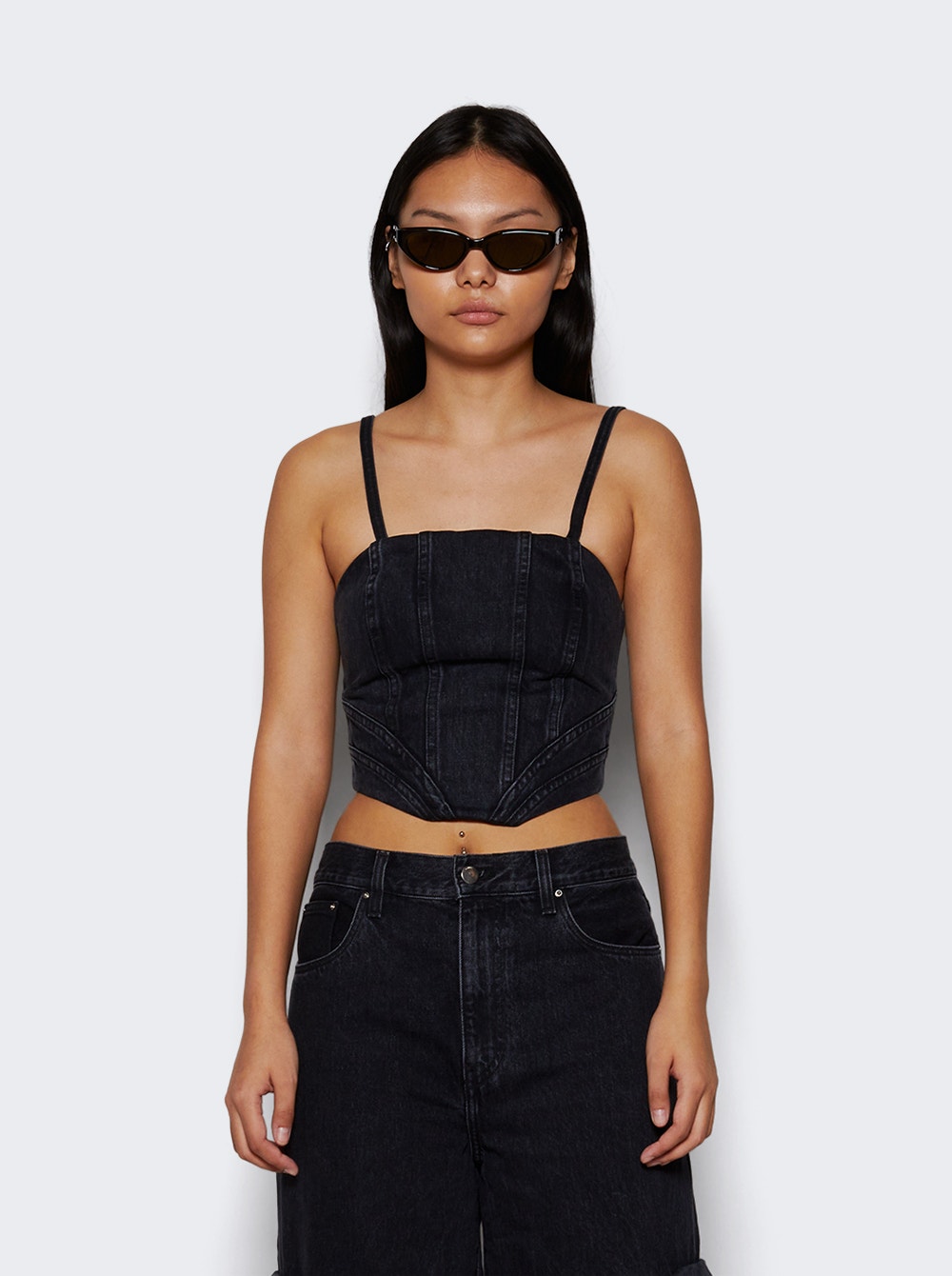 Women | Amiri | Corset | Faded Black