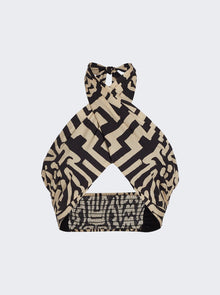 Women | Johanna Ortiz | Unique Places Crop Top Kuna And Antique Ecru | Black