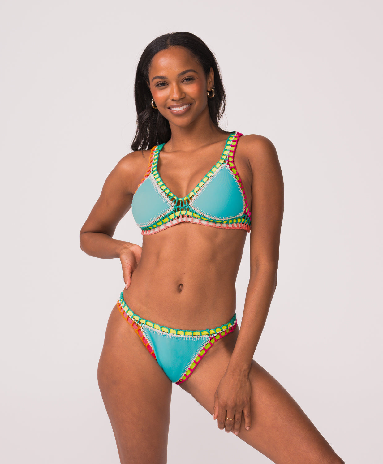 Women | Ferrarini by PQ Swim Crochet Top | Pacific Blue