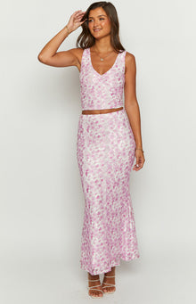 Peony Paradise Lace Crop Top | Pink