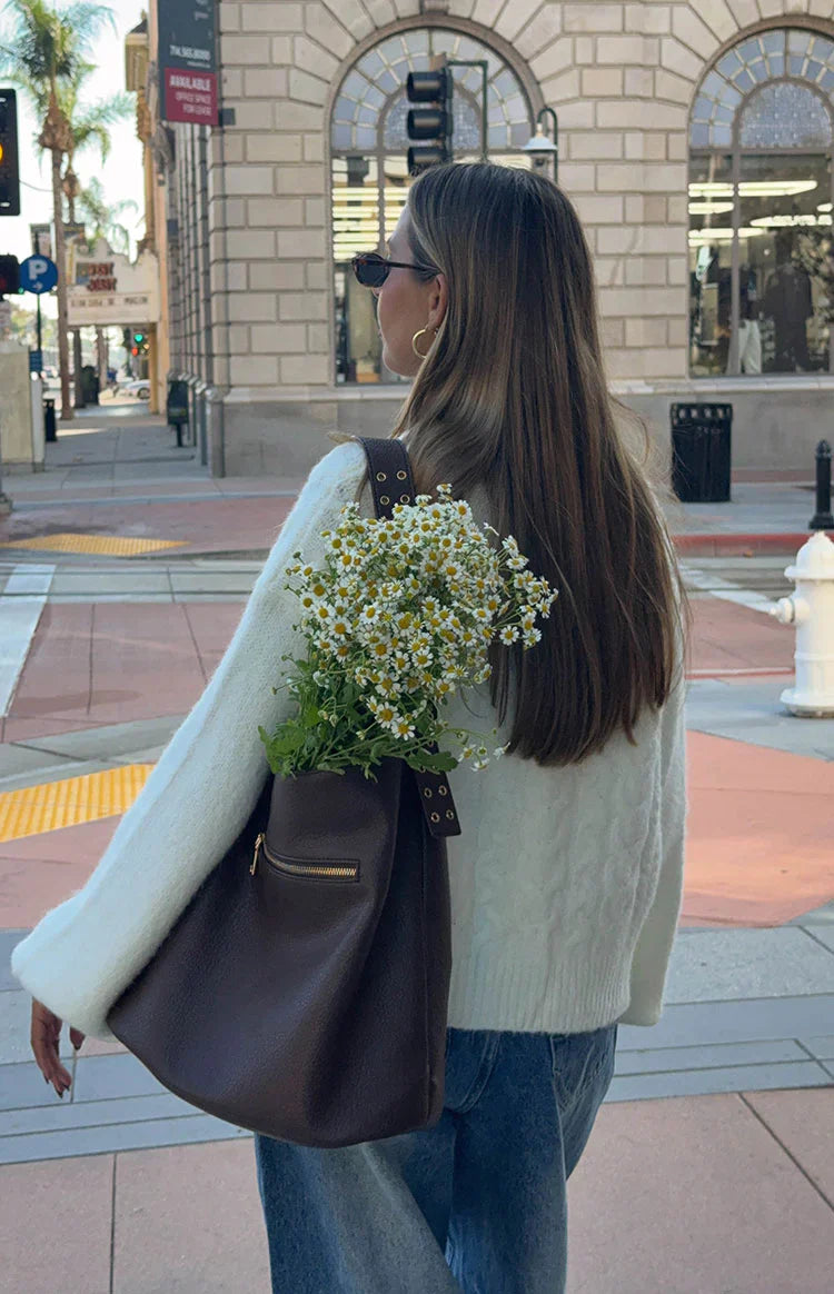 Percy Cable Knit Cardigan | Cream