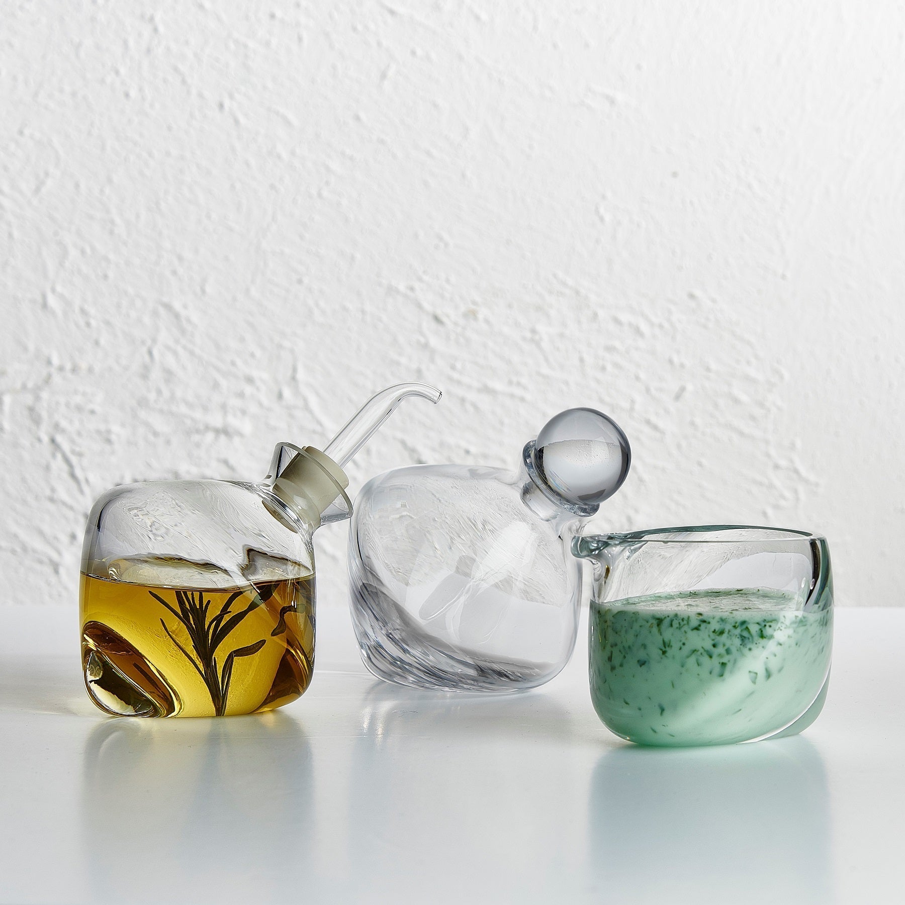 Olea Oil And Vinegar Bottle | Clear Crystal
