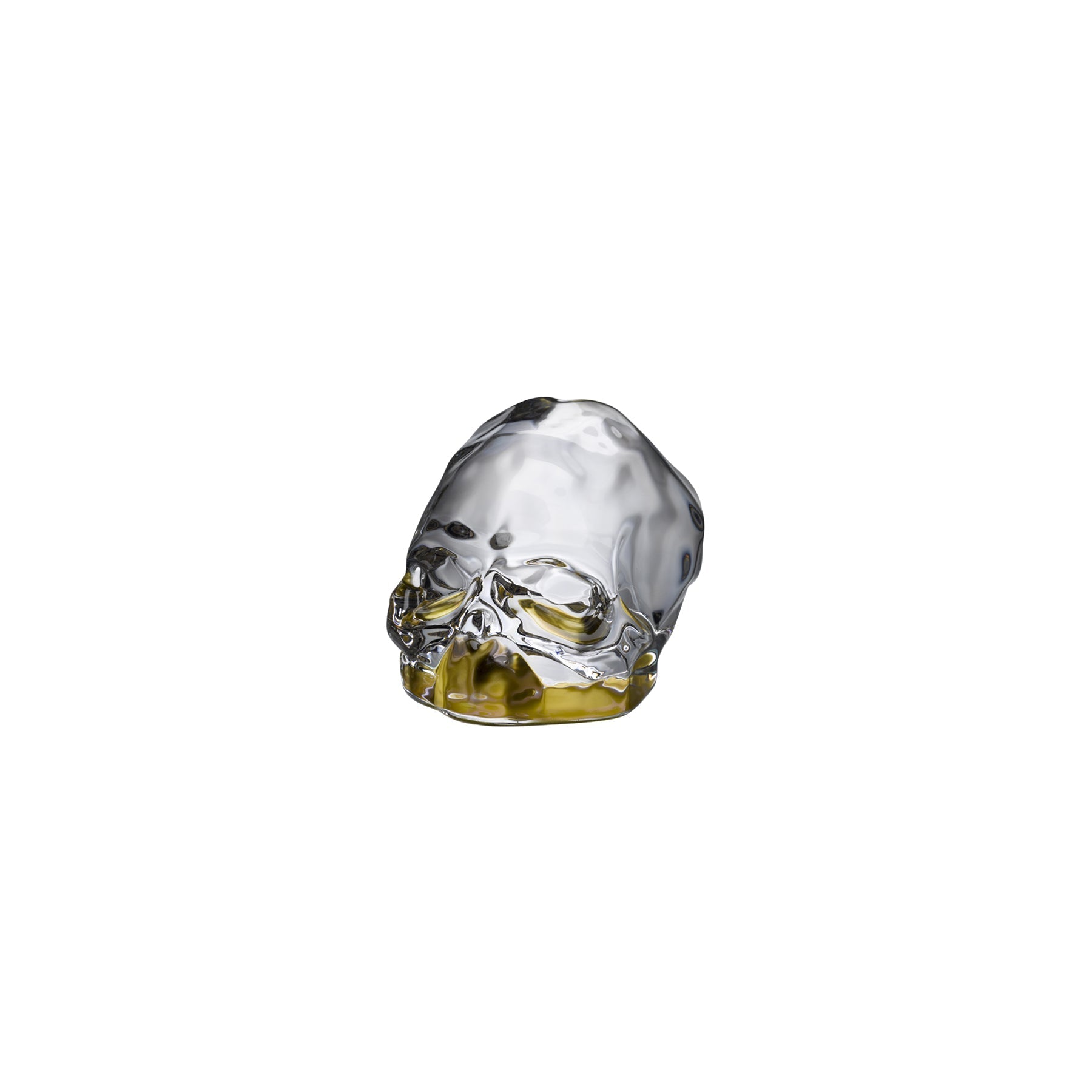 Memento Mori Faceted Skull - Small | Gold Coated Clear Crystal