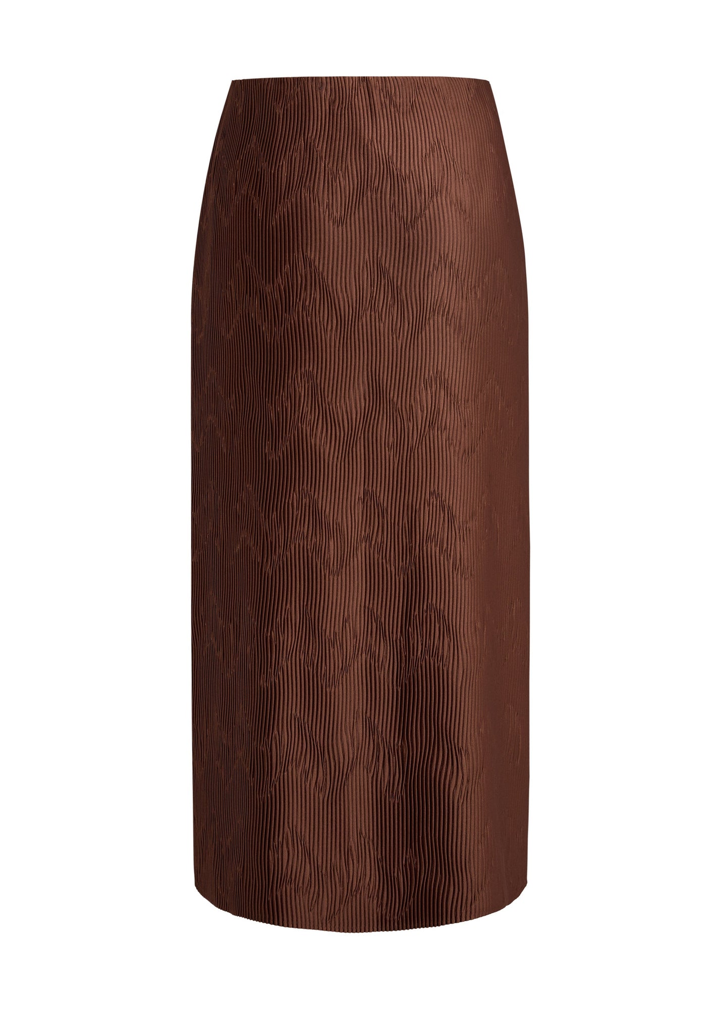 Pleated Midi Skirt | Brown