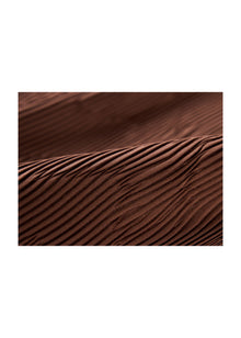 Pleated Midi Skirt | Brown