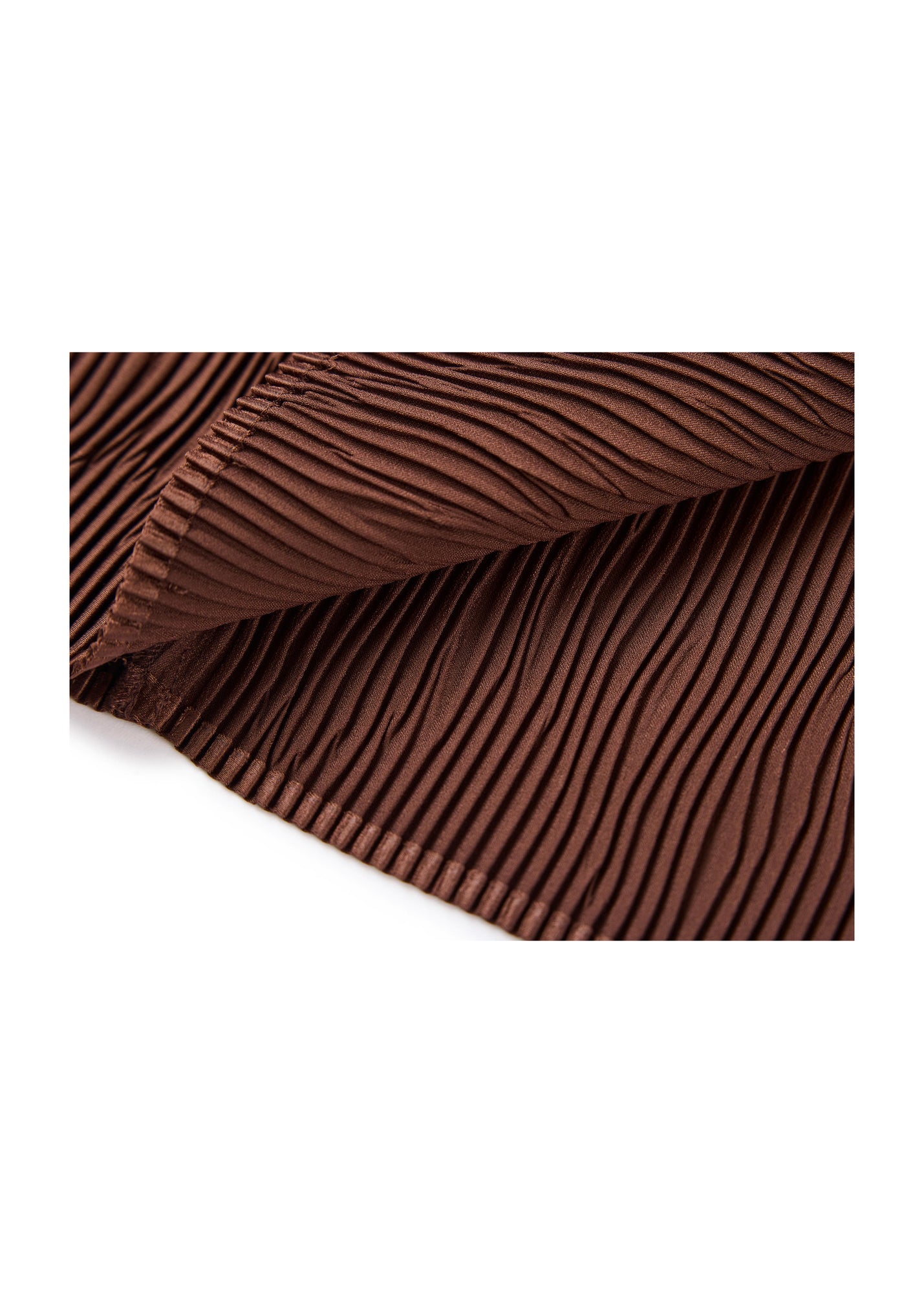 Pleated Midi Skirt | Brown