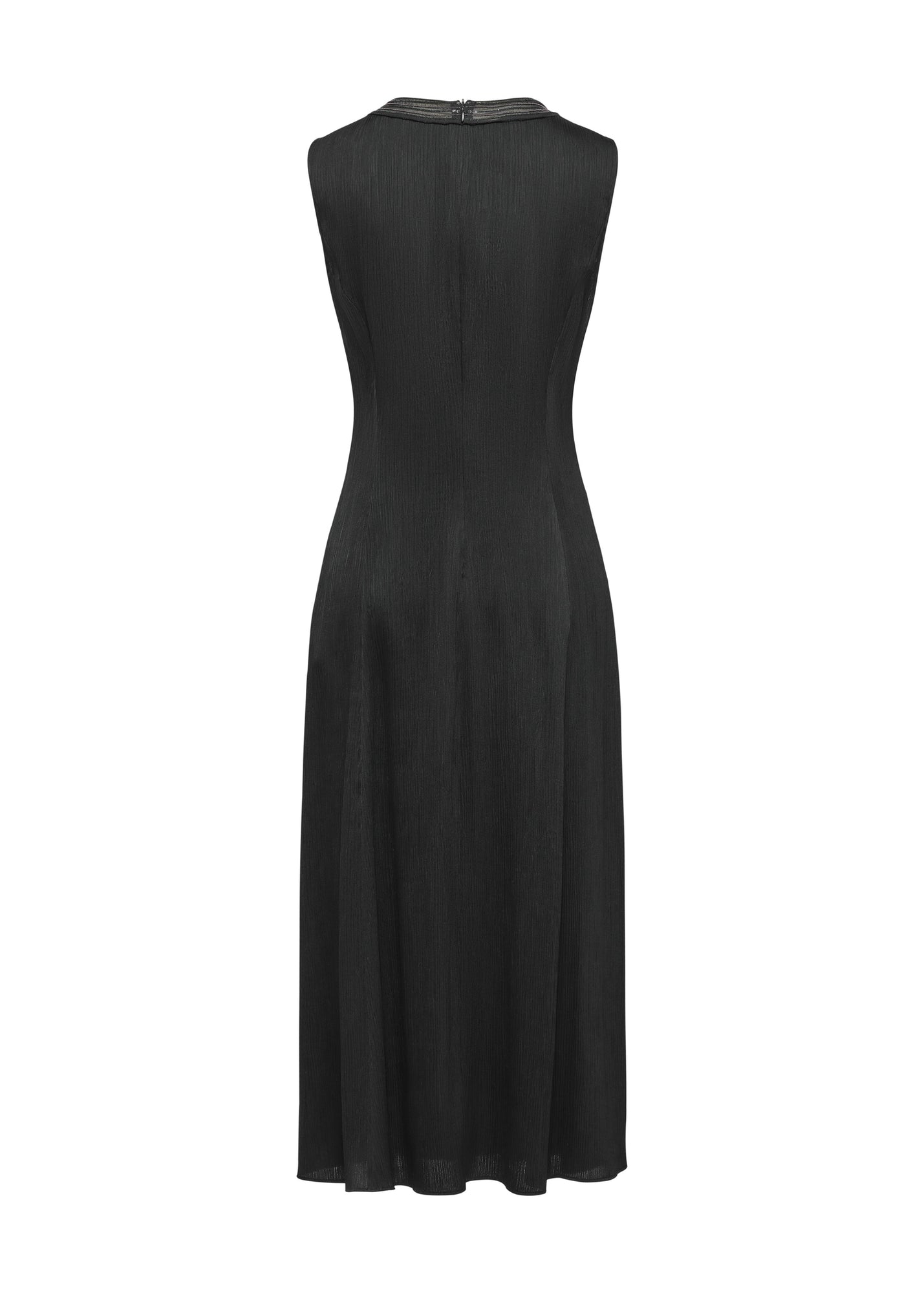 Pleated Triacetate Dress | Black
