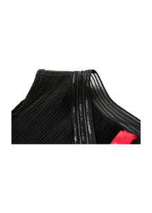 Pleated Triacetate Dress | Black