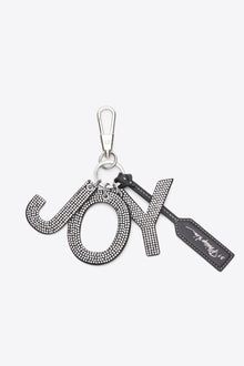 Joy Key Fob with Crystals | Silver/Black