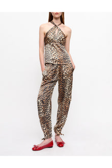 Print Satin Top | Leopard
