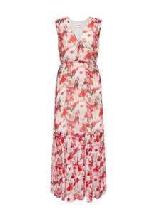 Printed Midi Dress | Red