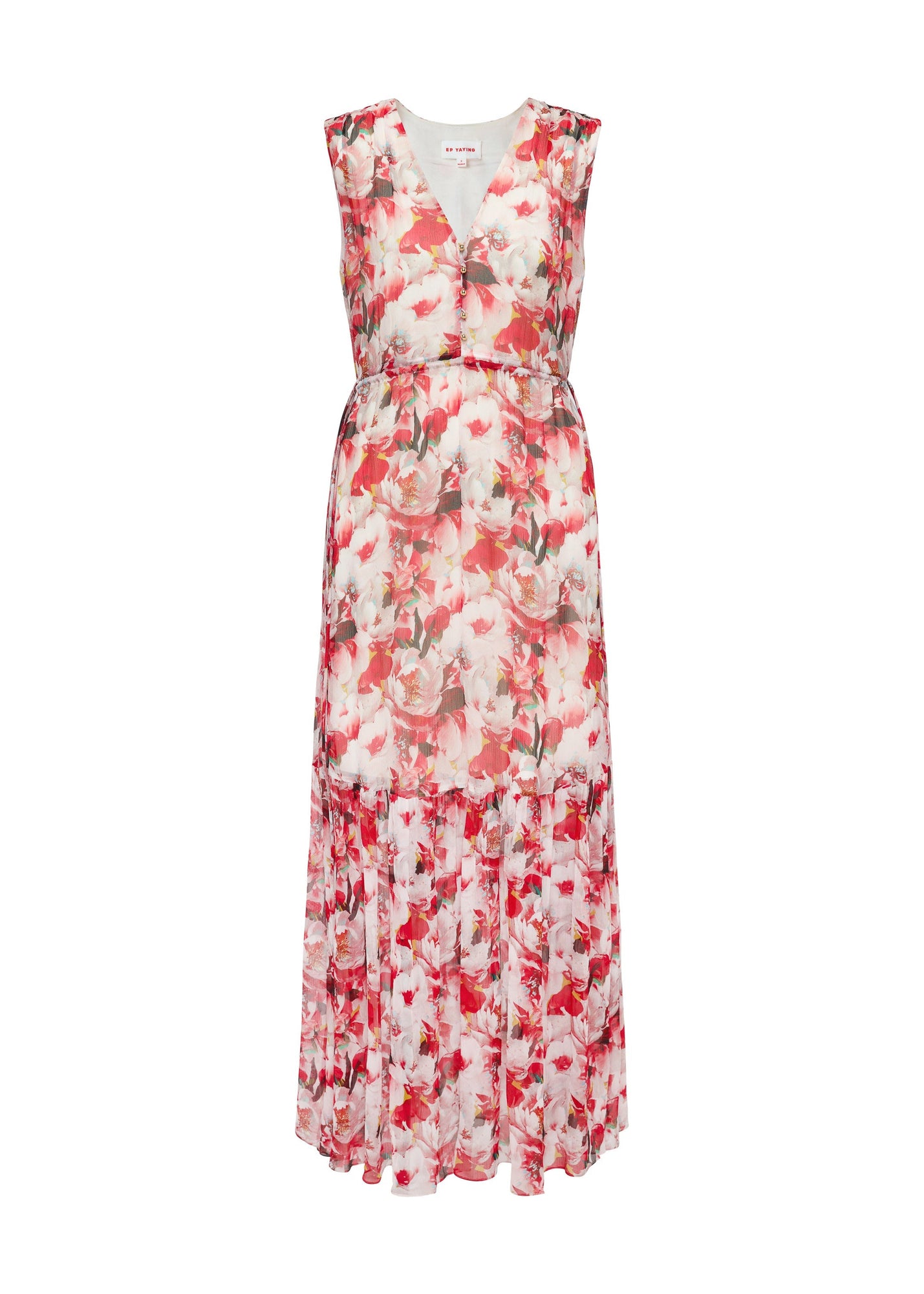 Printed Midi Dress | Red
