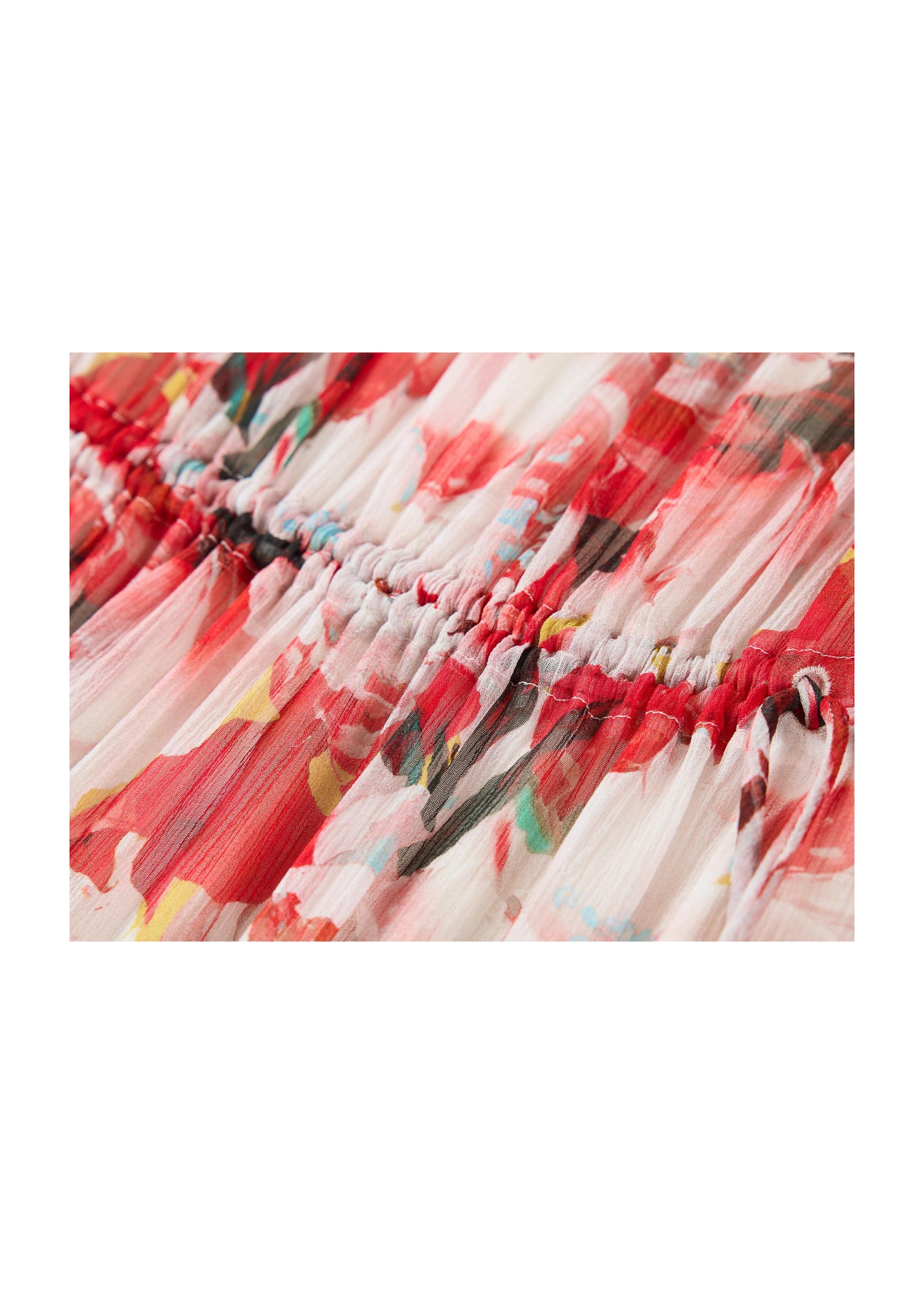 Printed Midi Dress | Red