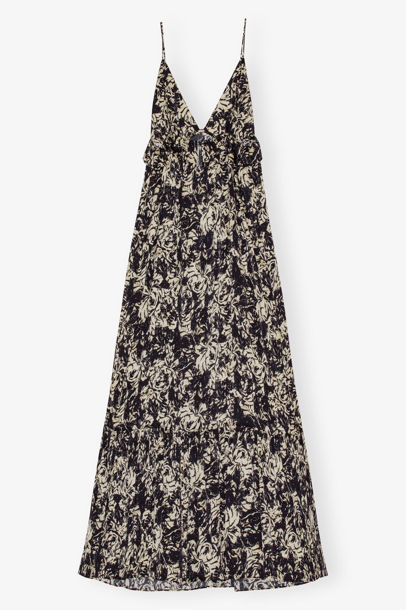 Printed Satin Strap Dress | Flan