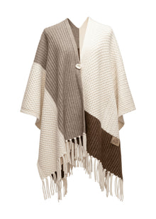 Printed Shawl | Beige/Brown