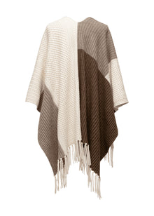 Printed Shawl | Beige/Brown