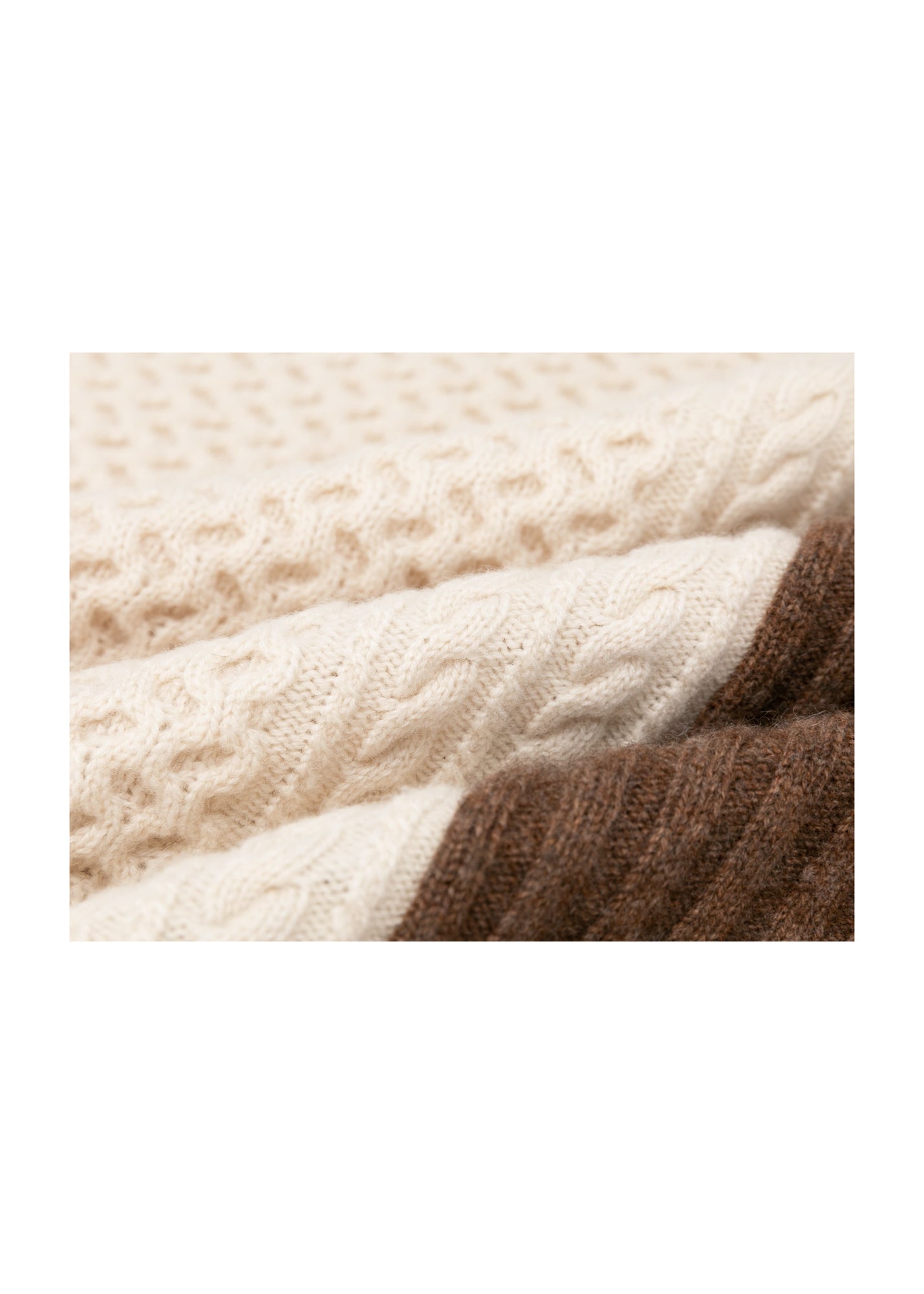 Printed Shawl | Beige/Brown