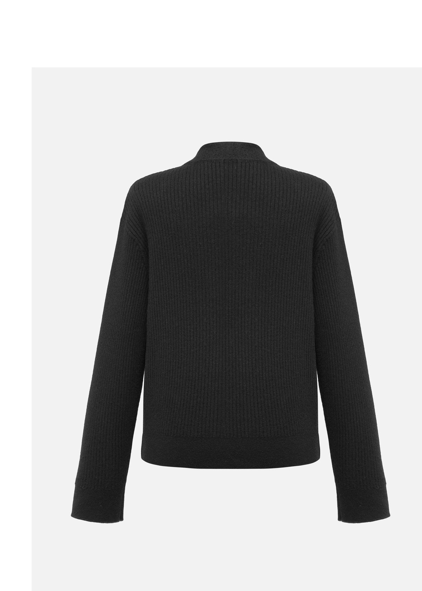 Pure Wool Knitted Cardigan | Black
