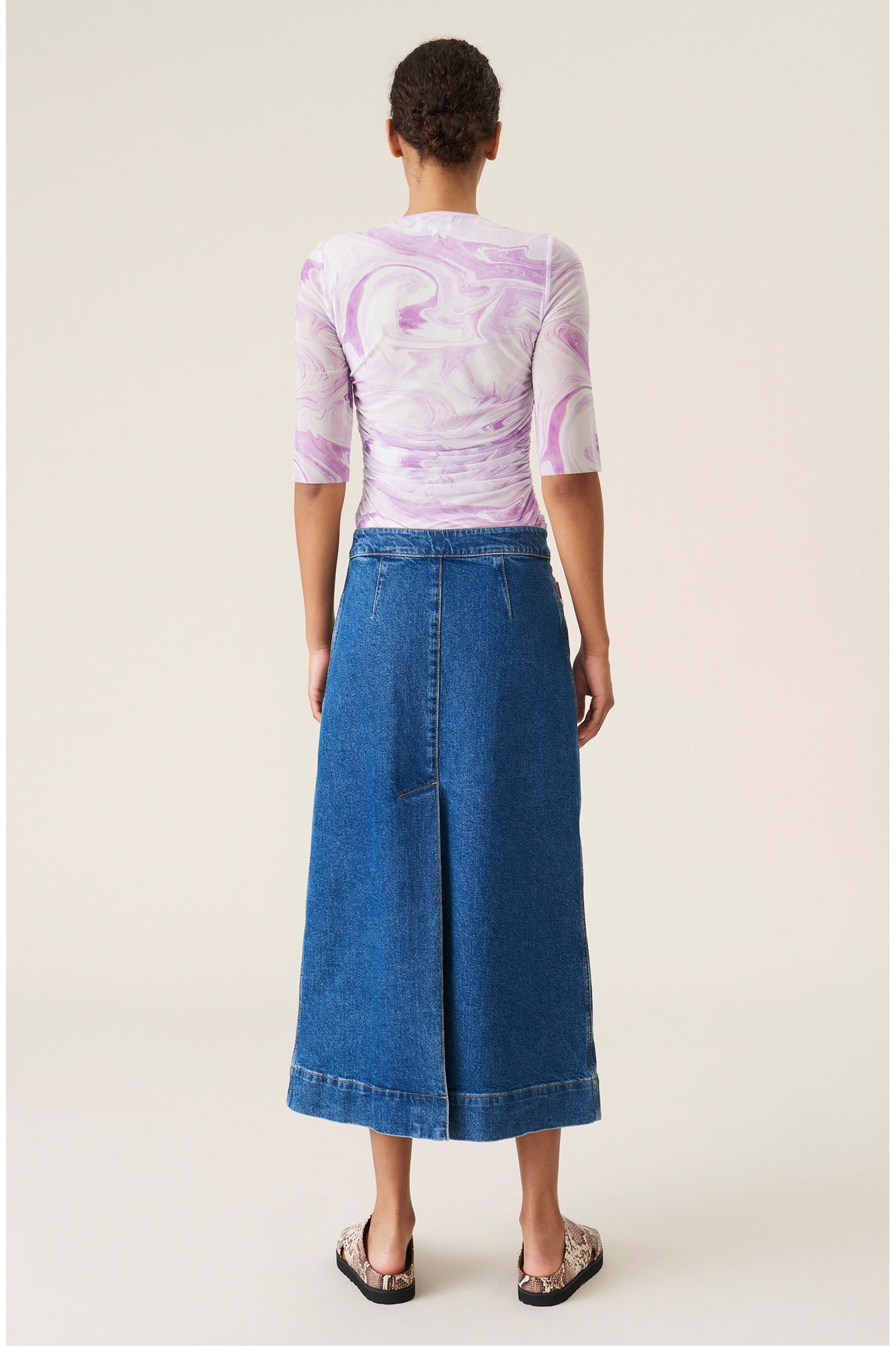 Purple Mesh Blouse | Orchid Bloom