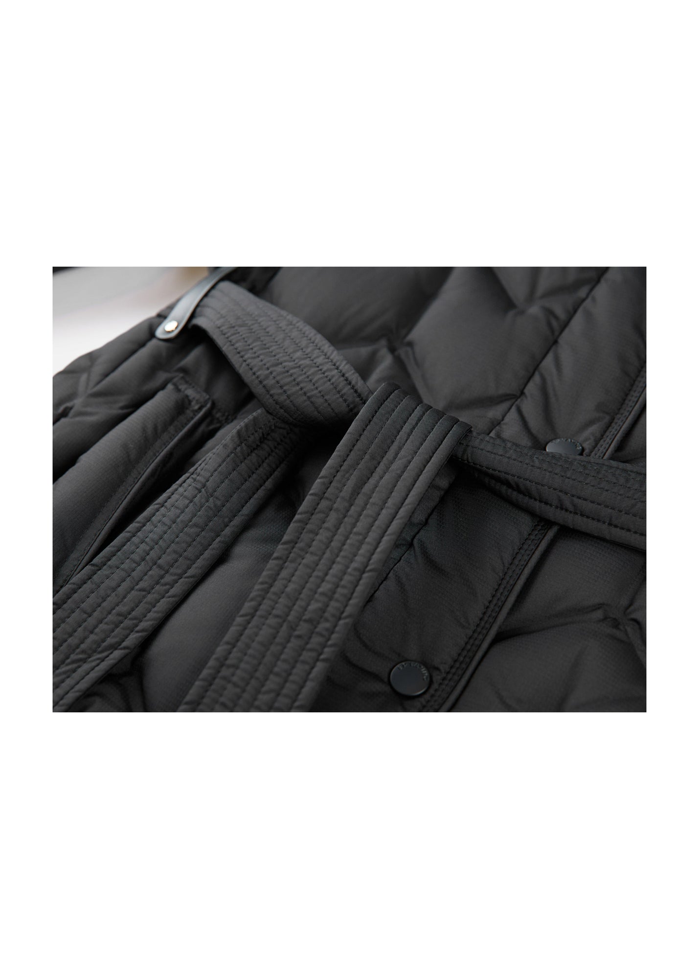 Quilted Long Coat | Black