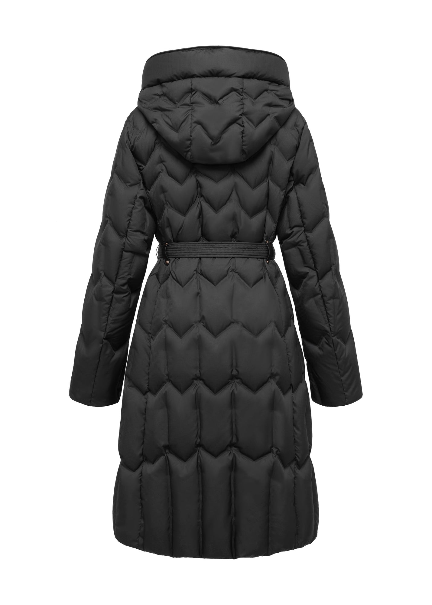 Quilted Long Coat | Black