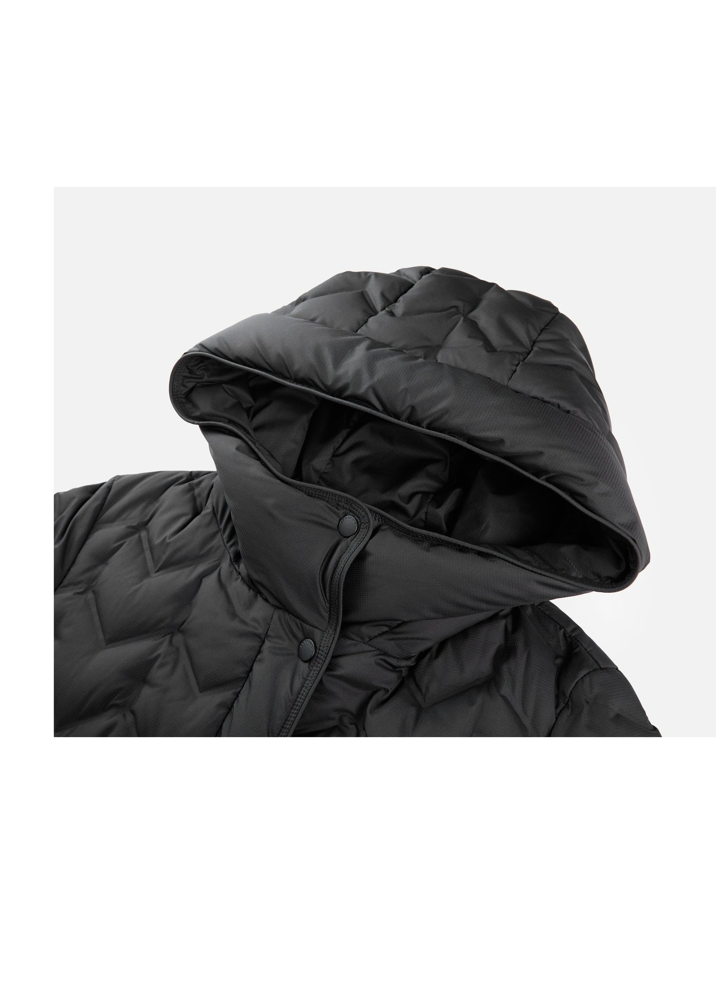 Quilted Long Coat | Black