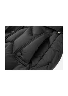 Quilted Long Coat | Black