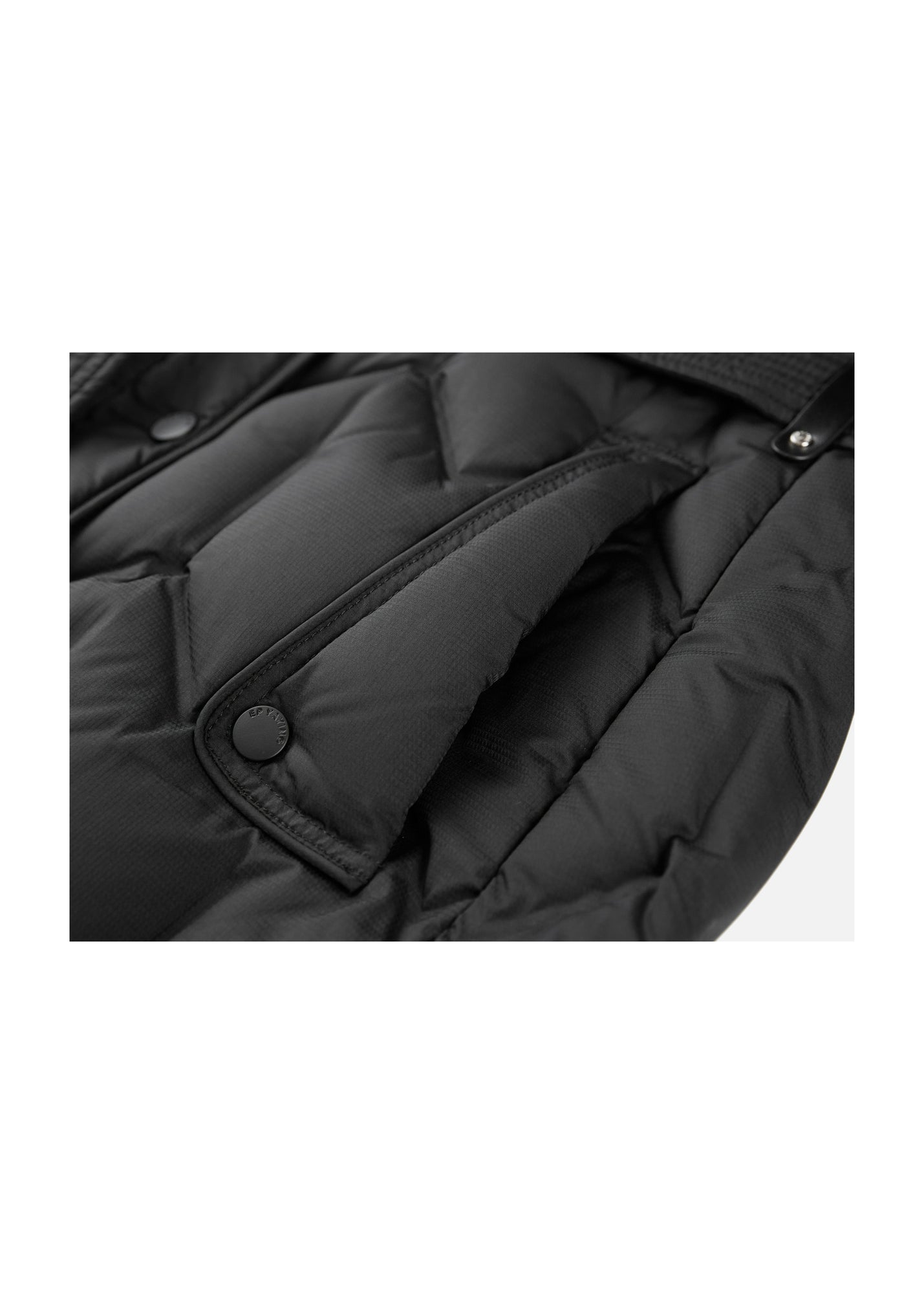 Quilted Long Coat | Black