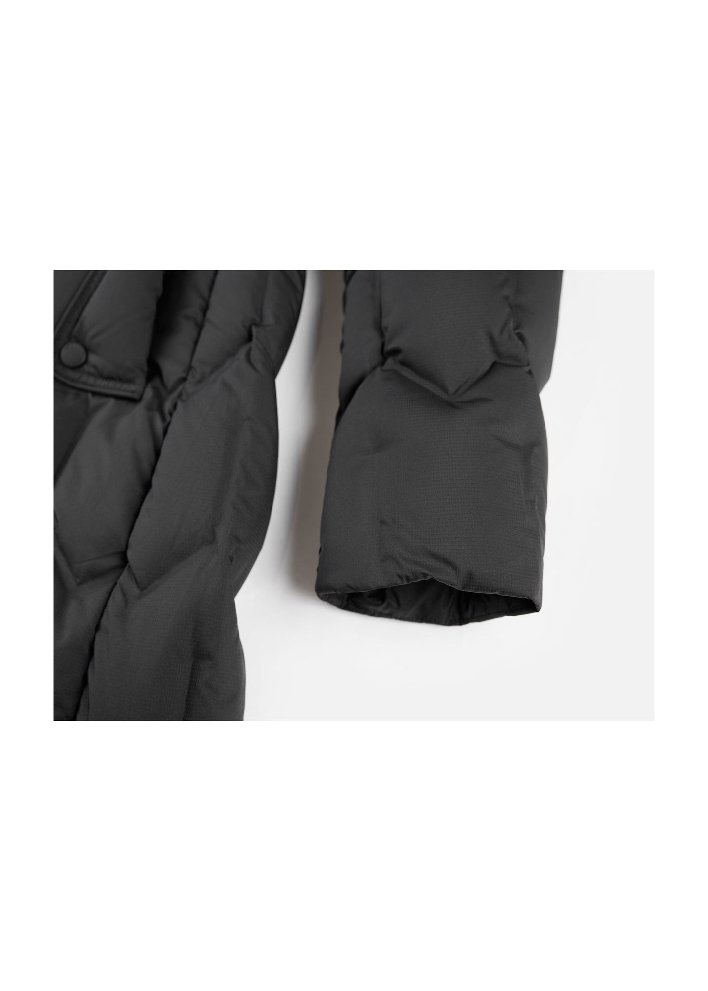 Quilted Long Coat | Black
