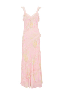 Radiance Floral Ruffle Maxi Dress | Strawberry Tart