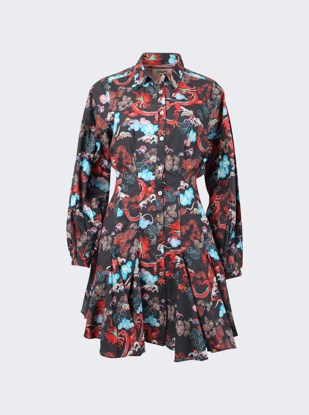 Women | Chufy | Ushi Mini Dress | Long Black