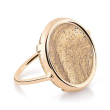 Picture Jasper Disc Ring | 18K Rose Gold