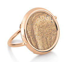 Picture Jasper Disc Ring | 18K Rose Gold